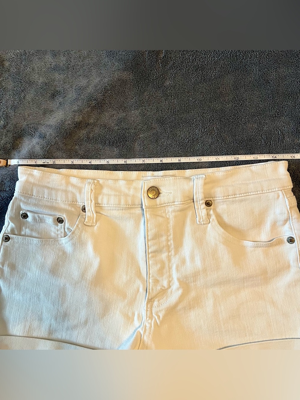 Pistola White Women's Cuffed Denim Shorts - Picture 6 of 8